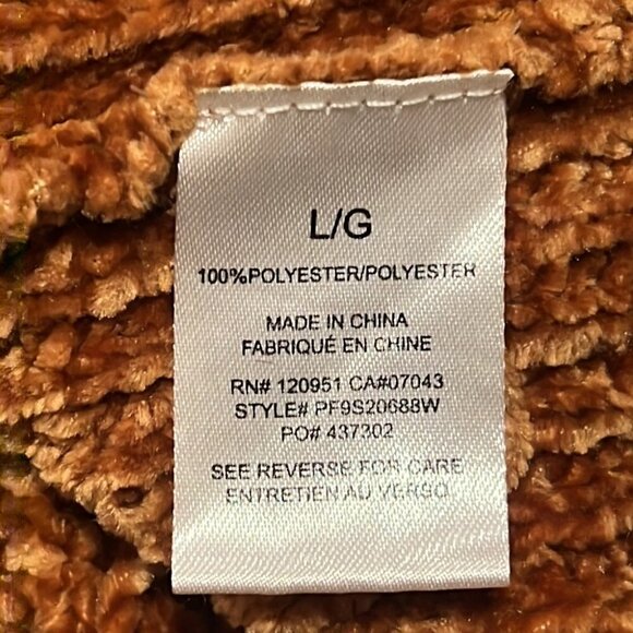 PINK Rose Chenille pullover sweater size Large - Picture 9 of 10